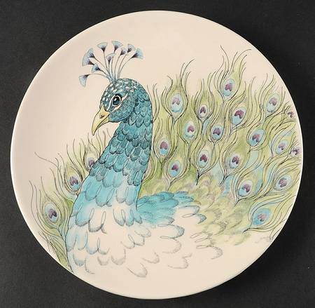 Edie Rose Peacock Collection Accent Salad Plate