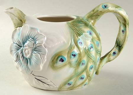 Edie Rose Peacock Collection Figural Teapot No Lid