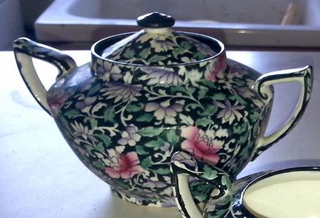 Peonies C Sugar Bowl & Lid