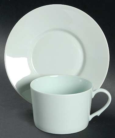Celadon Flat Cup & Saucer Set