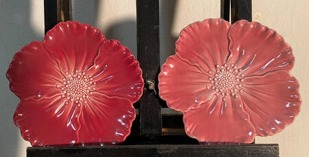 Country Rose Figural Tidbit Plate