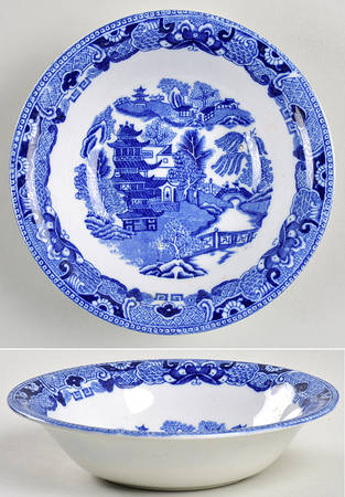 Willow Blue (No Birds, Diamond Stamp) Coupe Cereal Bowl