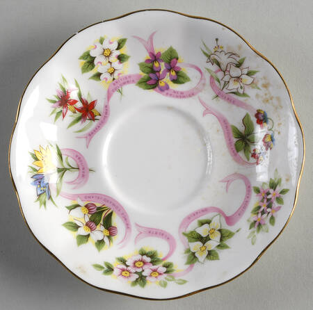 Canada (Canadian Emblems) Saucer for Footed Cup