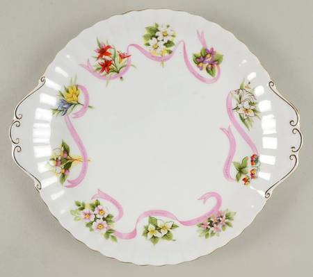 Canada (Canadian Emblems) Handled Cake Plate