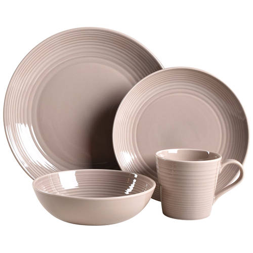 Maze Taupe 4 Piece Place Setting
