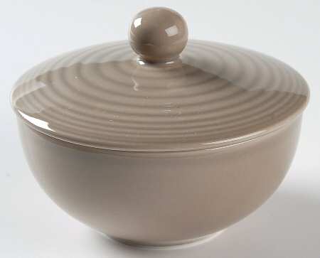 Maze Taupe Sugar Bowl & Lid