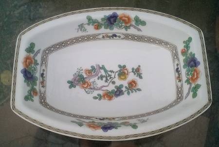 Indian Peony 9" Oval Vegetable Bowl