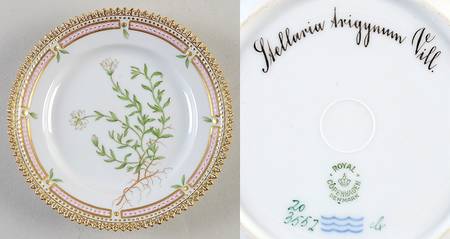 Flora Danica (1790 To 1960) Bread & Butter Plate-Stellaria Arigynum Vill