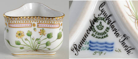 Flora Danica (1790 To 1960) Triangular Custard Cup-Ranunculus cymbalaria Sursh