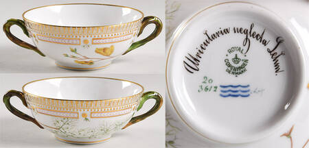 Flora Danica (1790 To 1960) Flat Cream Soup Bowl-Utricularia neglecta Lehm