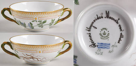 Flora Danica (1790 To 1960) Flat Cream Soup Bowl-Acinos thymoides Moench var v