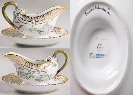 Flora Danica (1790 To 1960) Sauce Boat & Fixed Stand-Orobus auberosus L.