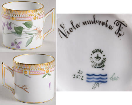 Flora Danica (1790 To 1960) Chocolate Cup-Viola umbrosa Fr.