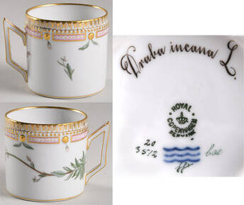 Flora Danica (1790 To 1960) Chocolate Cup-Draba incana L.