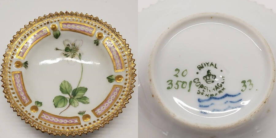 Flora Danica (1790 To 1960) Butter Pat