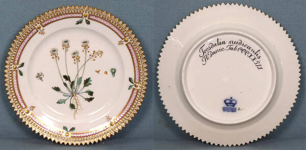 Flora Danica (1790 To 1960) Bread & Butter Plate-JM-Teedalia nudicaulis