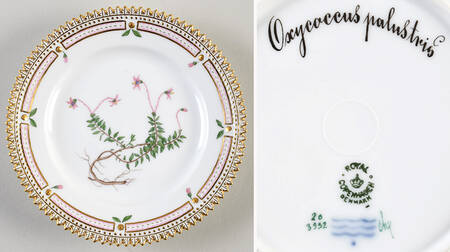 Flora Danica (1790 To 1960) Bread & Butter Plate-Oxycoccus palustris