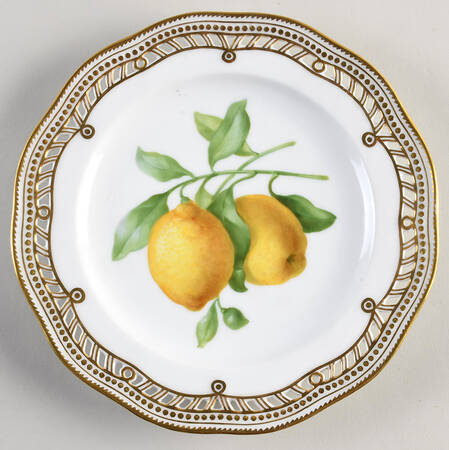 Flora Danica (1790 To 1960) Pierced Luncheon Plate/Fruit Stand-Lemons