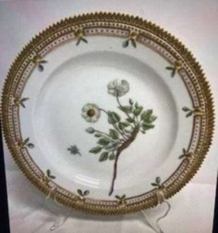 Flora Danica (1790 To 1960) Dinner Plate-Jevas ociopetale Fjelasimima