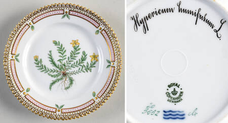 Flora Danica (1790 To 1960) Bread & Butter Plate-Hypericum humifusum L.