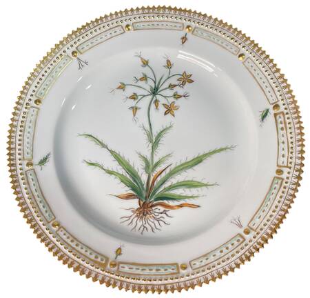Flora Danica (1790 To 1960) Luncheon Plate Bakkelidsel carlina vulgaris