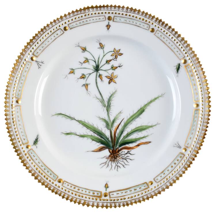 Flora Danica (1790 To 1960) Luncheon Plate Dakrelidrel carlina vulgaris