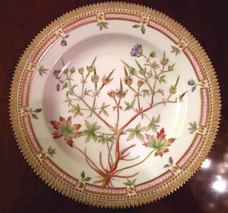 Flora Danica (1790 To 1960) Dinner Plate-Geramium bohemicum