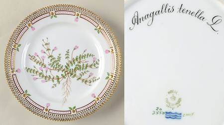 Flora Danica (1790 To 1960) Luncheon Plate-Anagallis tenella L.