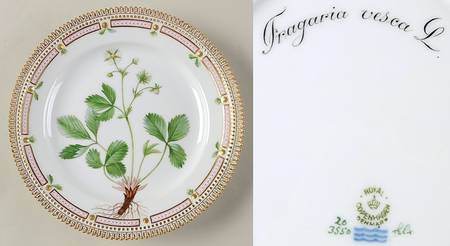 Flora Danica (1790 To 1960) Luncheon Plate-Fragaria vesca L.