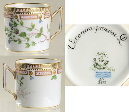 Flora Danica (1790 To 1960) Chocolate Cup-Veronica prucor L.