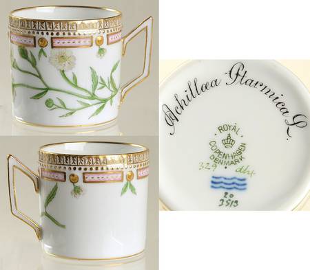 Flora Danica (1790 To 1960) Chocolate Cup-Achillaa Ptarmica L.