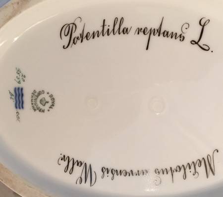 Flora Danica (1790 To 1960) 4Qt Oval Tureen No Lid-Mecilotus Wal, Potentilla r