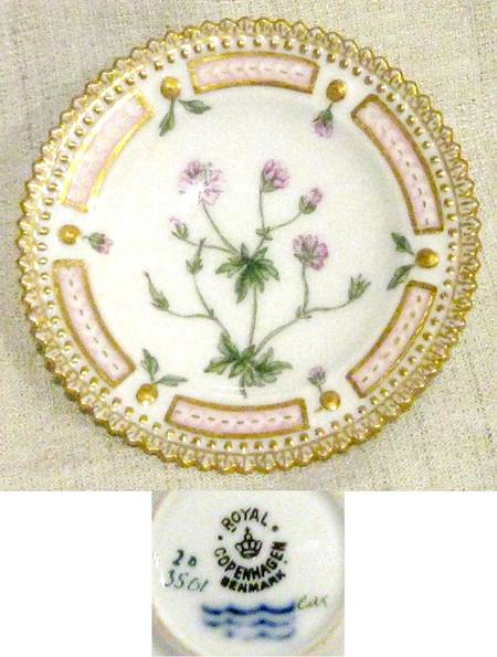 Flora Danica (1790 To 1960) Butter Pat