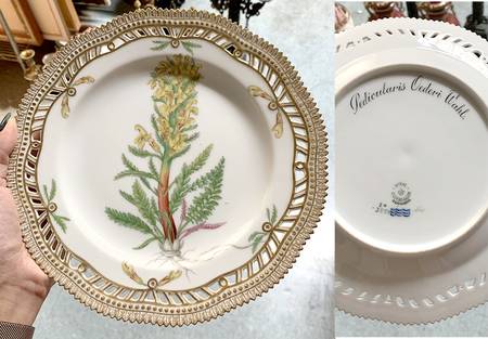 Flora Danica (1790 To 1960) 9" Pierced Luncheon Plate/Fruit Stand-Pedi Oed Wah