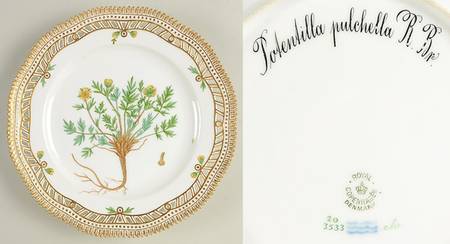 Flora Danica (1790 To 1960) 9" Pierced Luncheon Plate/Fruit Std-Potentella pul
