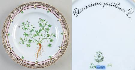 Flora Danica (1790 To 1960) Dinner Plate-Geranium pusillum L.