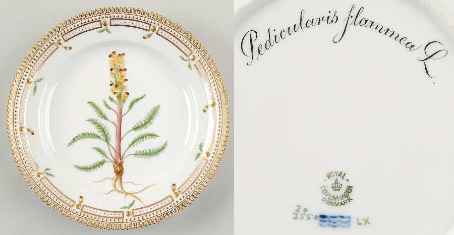 Flora Danica (1790 To 1960) Luncheon Plate-Pedicularis flammea L