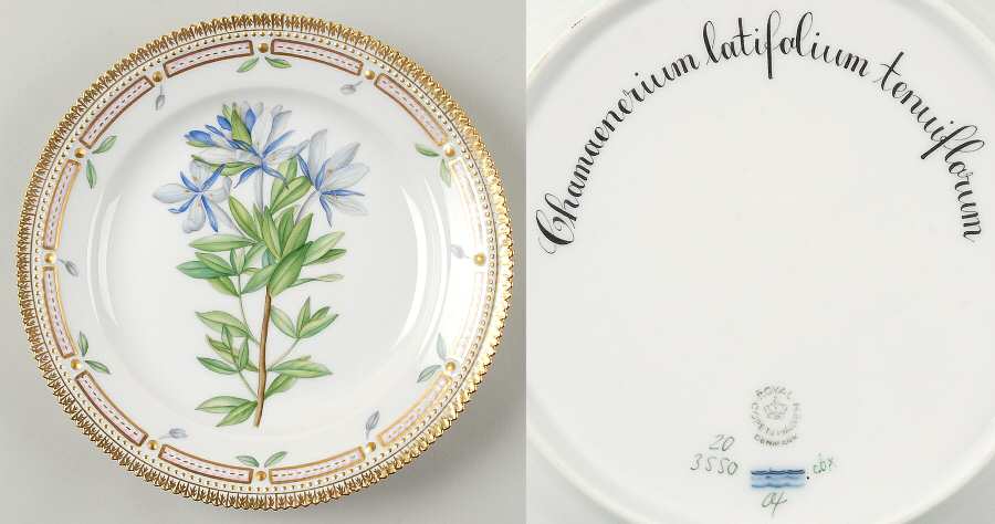 Flora Danica (1790 To 1960) Luncheon Plate-Chamaenerium latifolium tenuiflorum