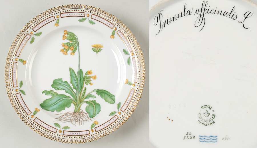 Flora Danica (1790 To 1960) Luncheon Plate-Primula officinalis L