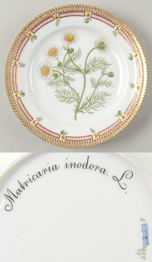 Flora Danica (1790 To 1960) Luncheon Plate-Matricaria inodora L