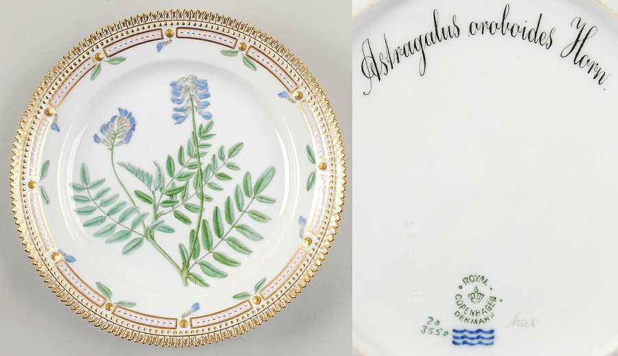 Flora Danica (1790 To 1960) Luncheon Plate-Astragalus oroboides Horn