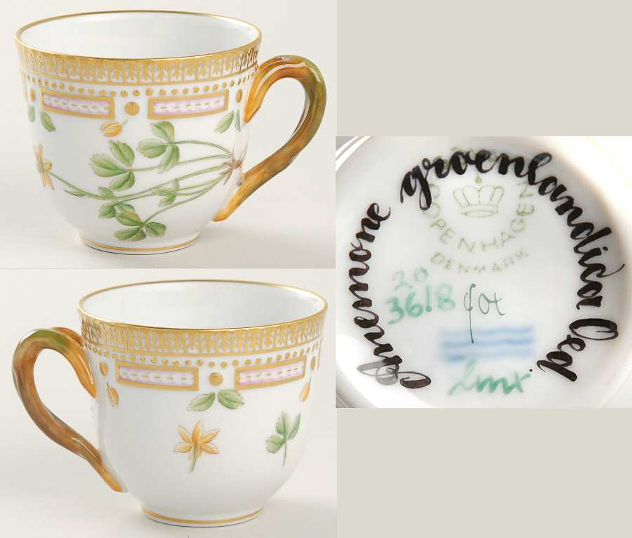 Flora Danica (1790 To 1960) Flat Demitasse Cup-Anemone groenlandica Oed