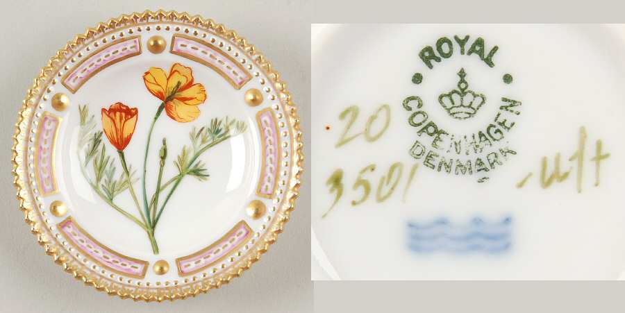 Flora Danica (1790 To 1960) Butter Pat