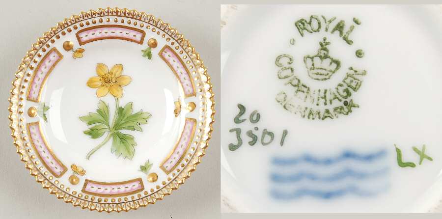 Flora Danica (1790 To 1960) Butter Pat