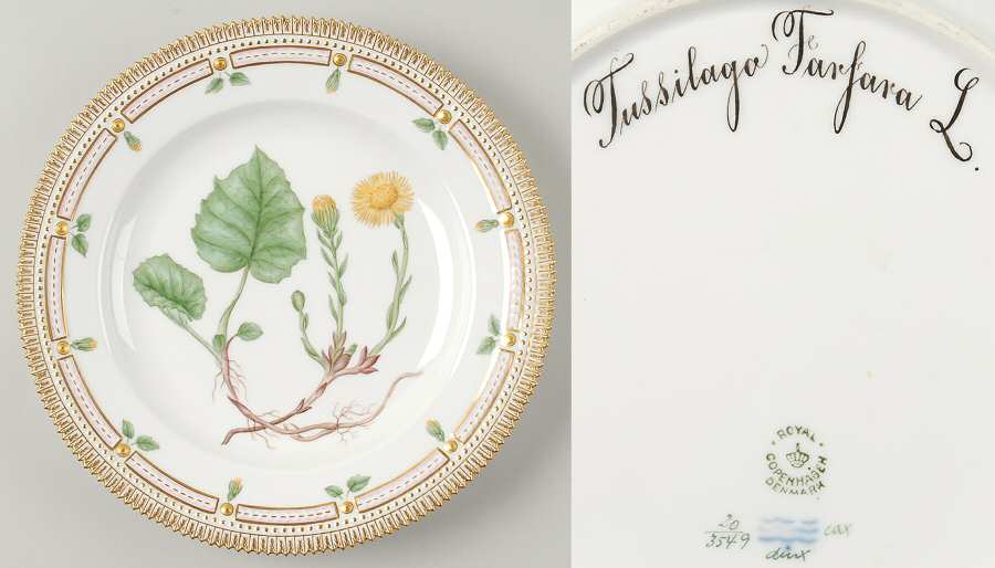 Flora Danica (1790 To 1960) Dinner Plate-Tussilago Farfara L