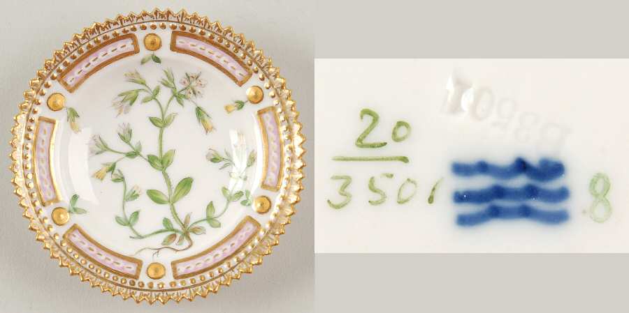 Flora Danica (1790 To 1960) Butter Pat