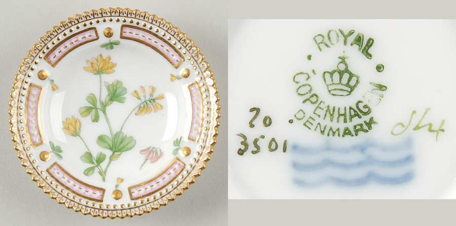 Flora Danica (1790 To 1960) Butter Pat