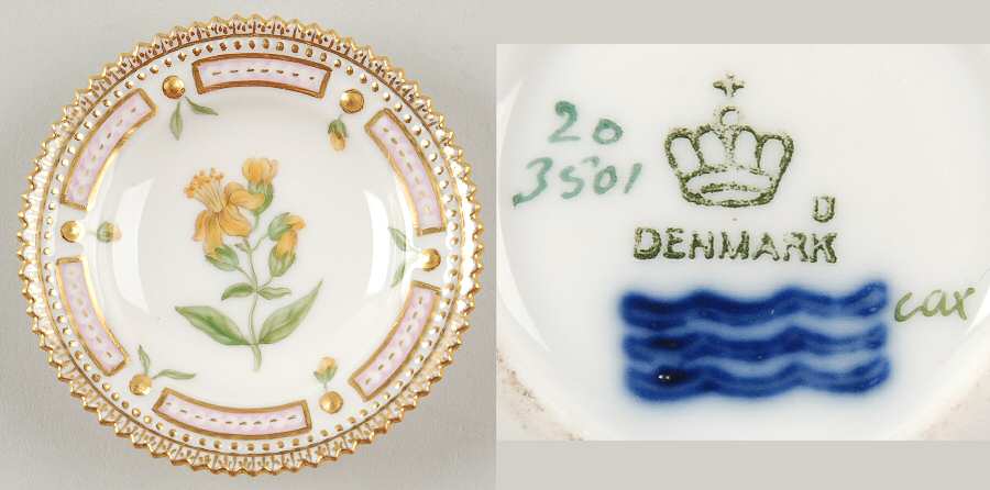 Flora Danica (1790 To 1960) Butter Pat