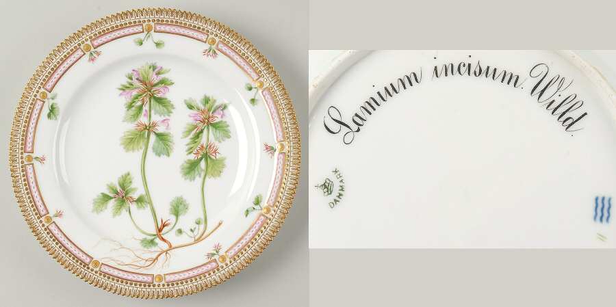 Flora Danica (1790 To 1960) Dinner Plate-Lamium incisum Willd
