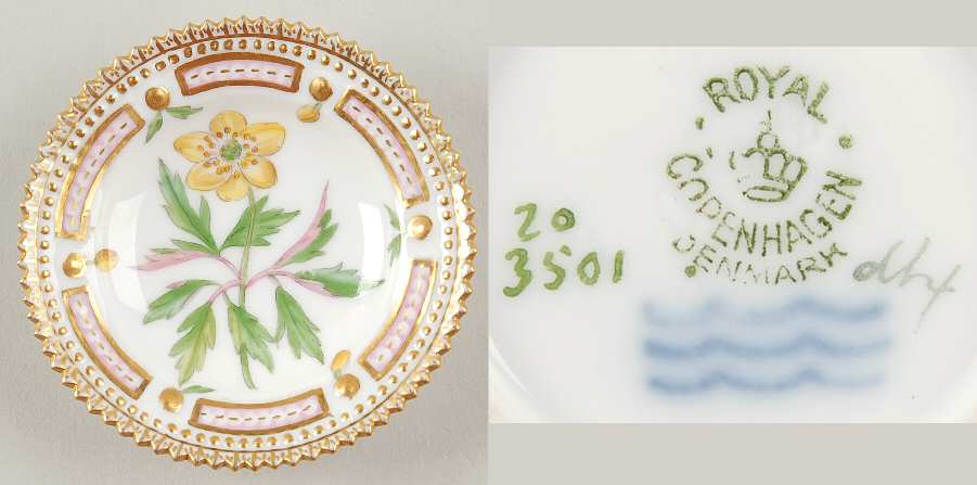 Flora Danica (1790 To 1960) Butter Pat